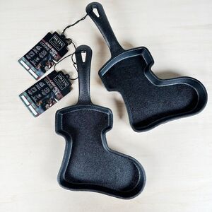 Set of 2  BKLYN Brooklyn Steel Cast Iron Cookie Skillet Oven Stocking Toxin Free